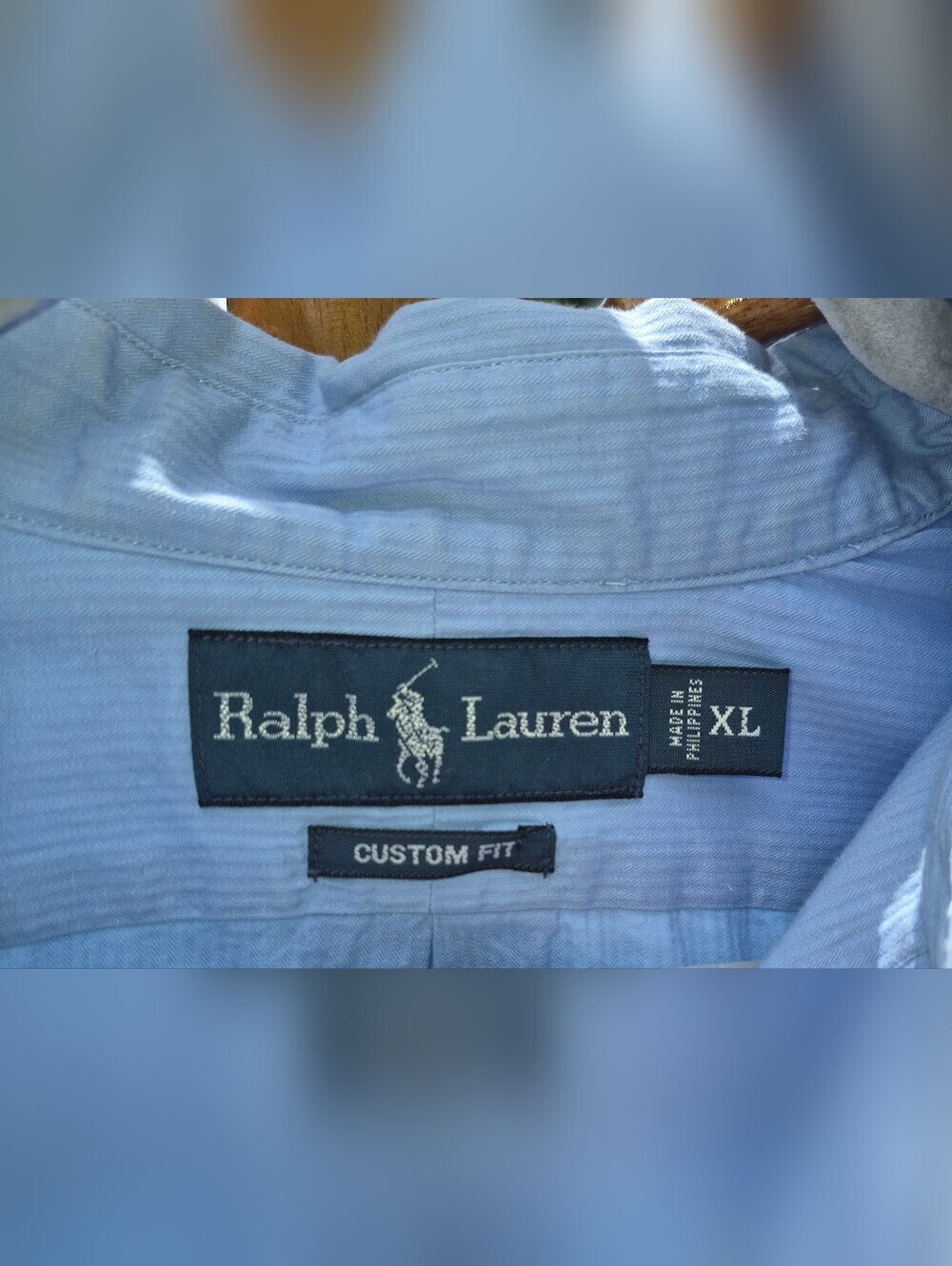 Light Blue Ralph Lauren custom fit Button-down Size XL - Picture 3 of 7